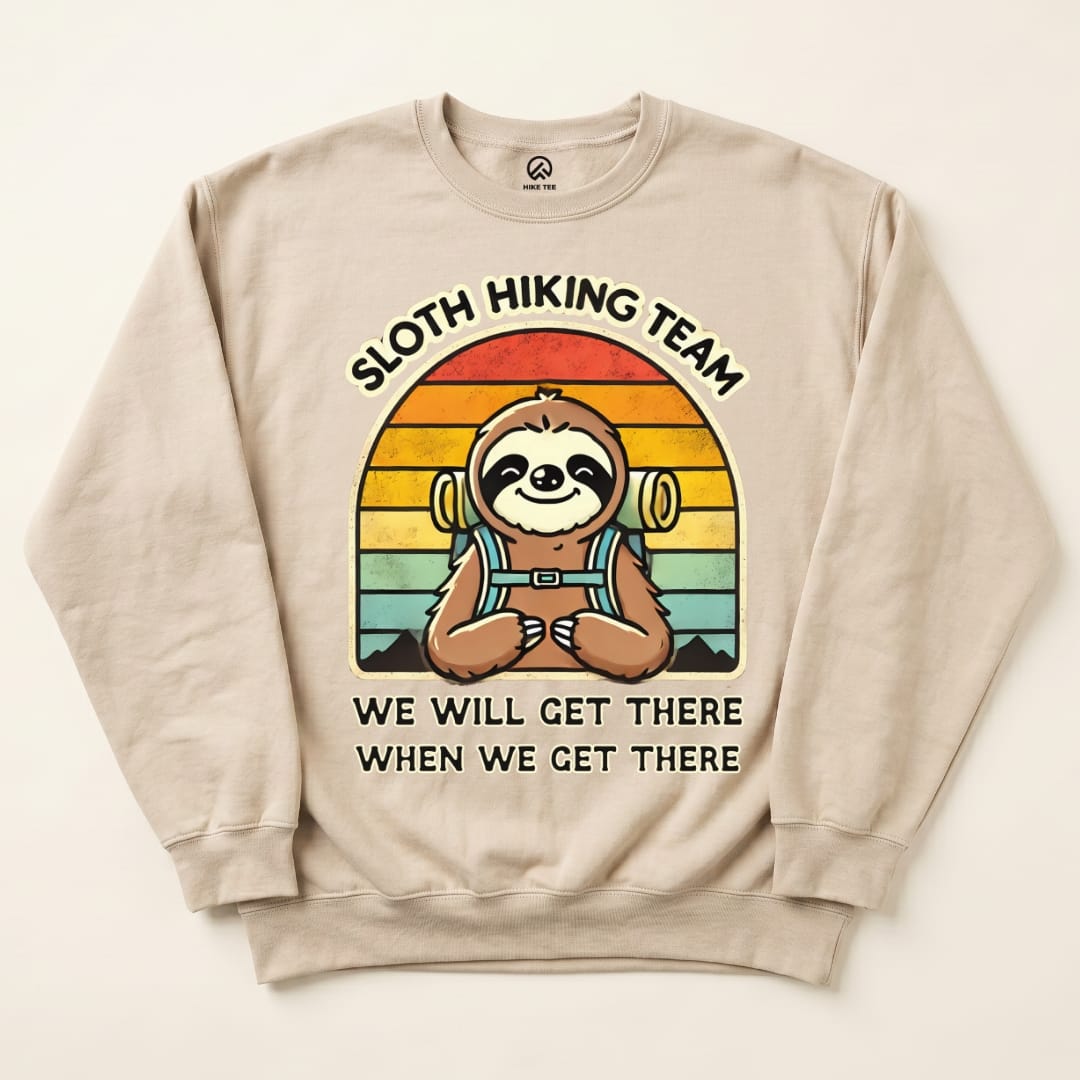 SLOTH Hiking Team Sweatshirt Hike Tee Sweatshirt Sand / S