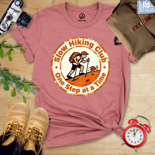 Hike Tee T-Shirt Heather Mauve / S Slow Hiking Shirt