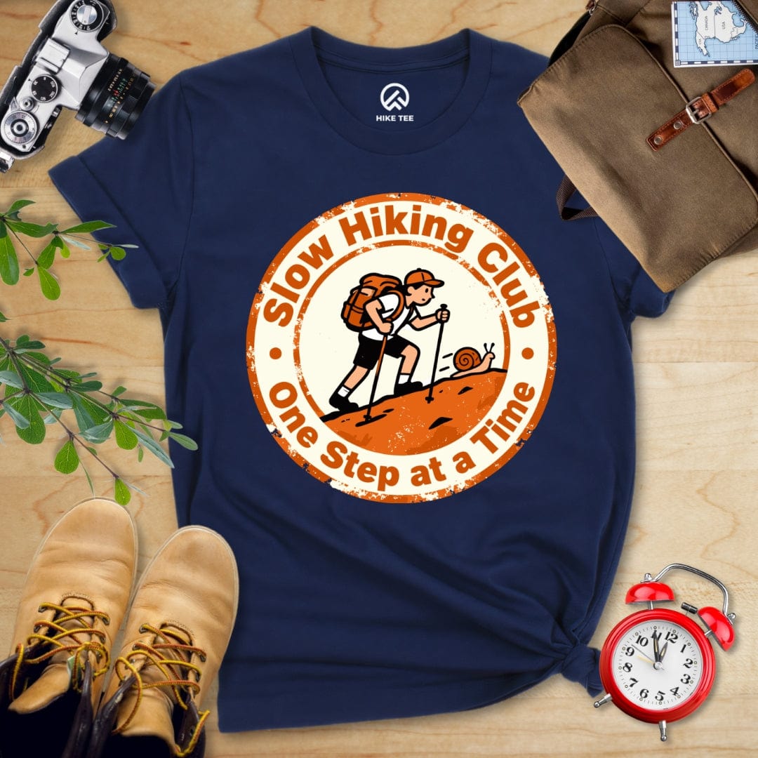 Hike Tee T-Shirt Navy / S Slow Hiking Shirt