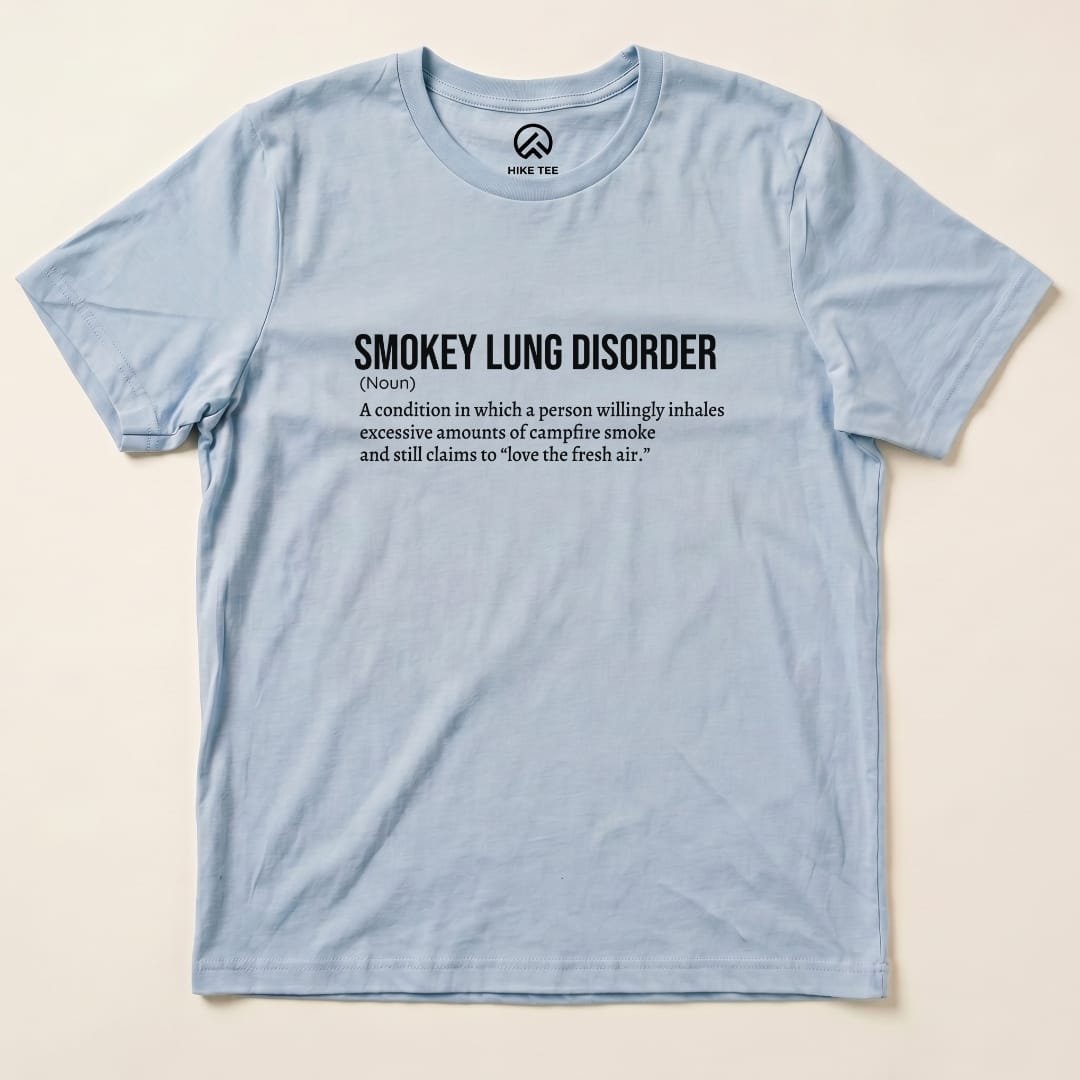 Smokey Lung Definition Shirt Hike Tee T-Shirt Baby Blue / S