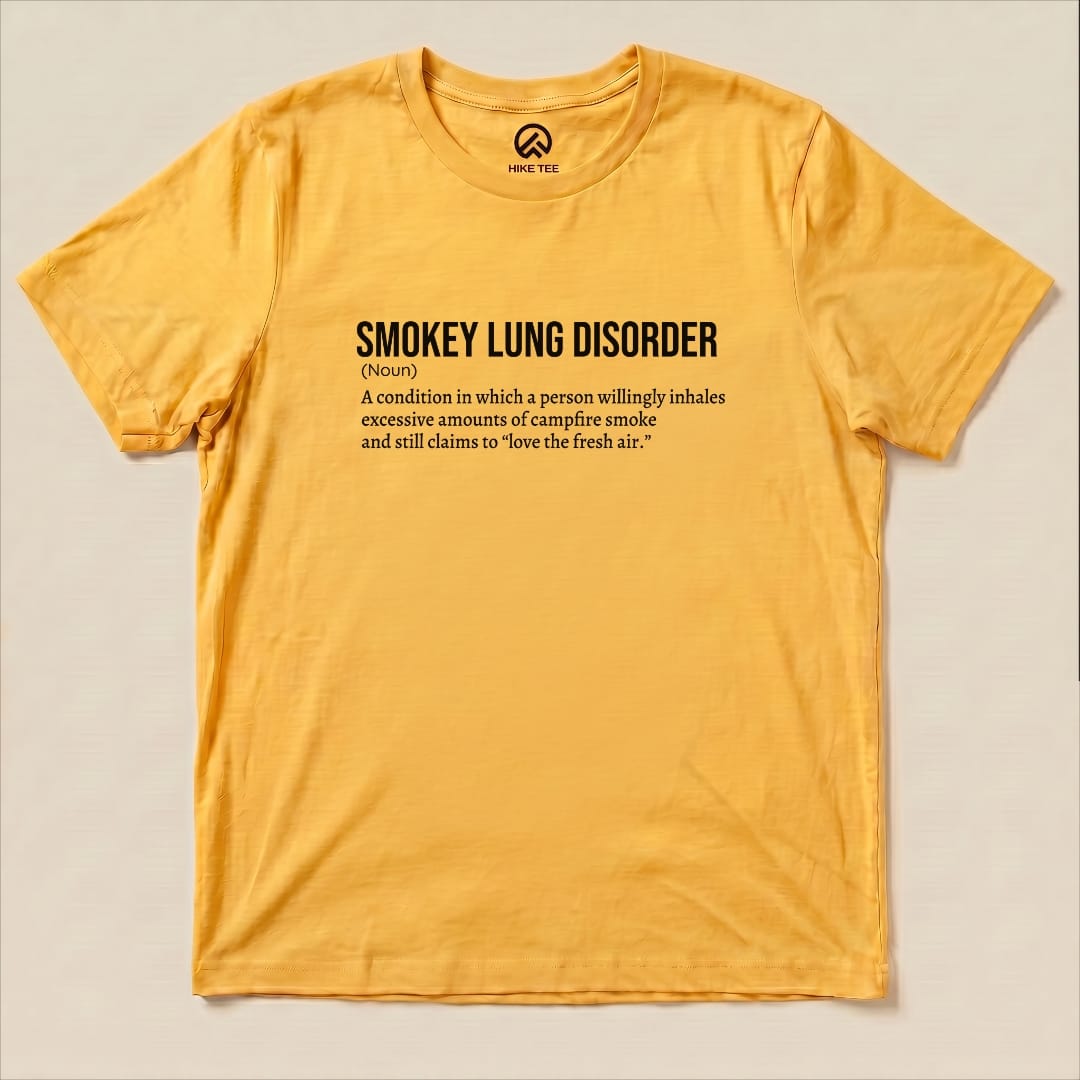 Smokey Lung Definition Shirt Hike Tee T-Shirt Gold / S