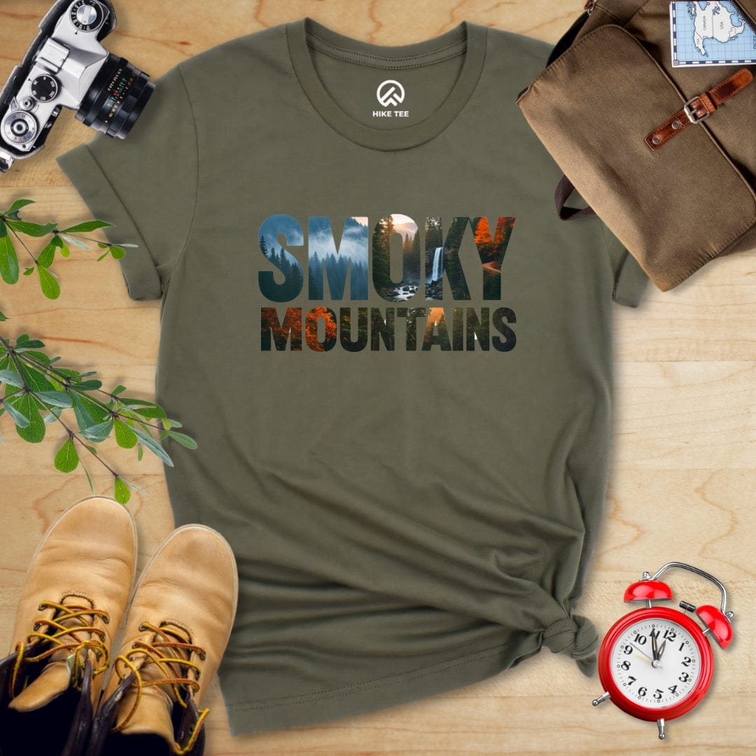 Hike Tee T-Shirt Military Green / S Smoky Mountains Shirt