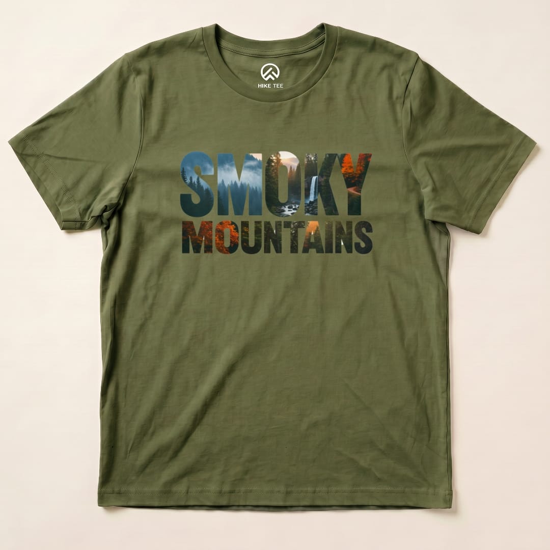 Hike Tee T-Shirt Military Green / S Smoky Mountains Shirt