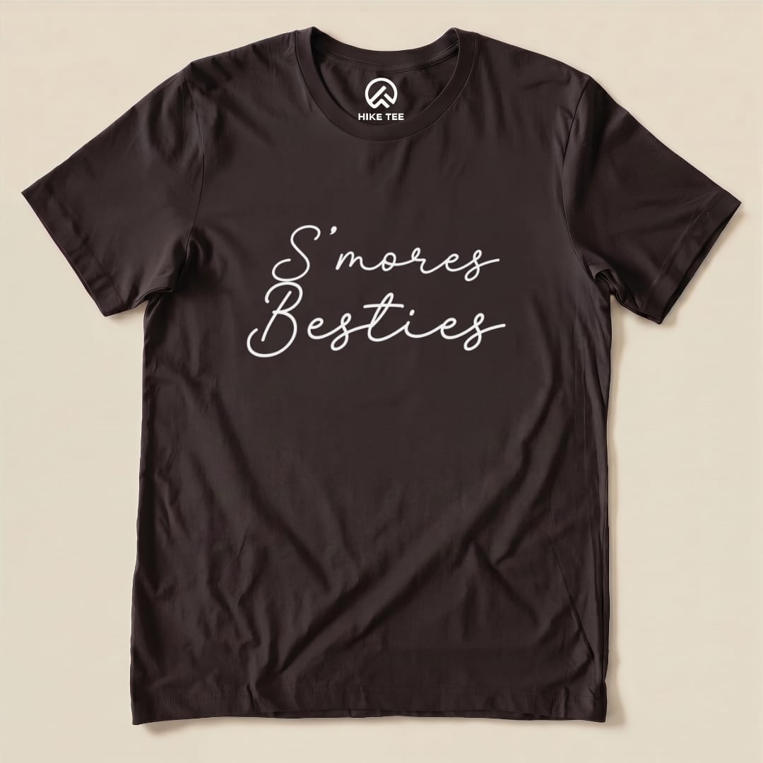 Smores Besties Shirt Hike Tee T-Shirt Brown / S