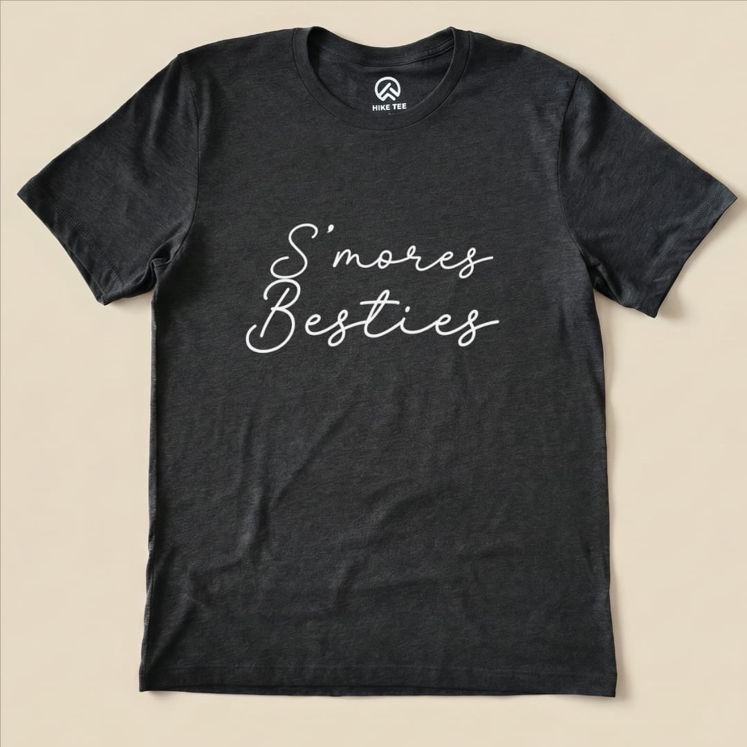 Smores Besties Shirt Hike Tee T-Shirt Dark Grey Heather / S