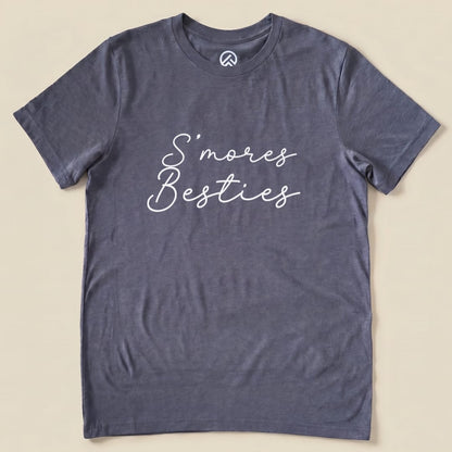 Smores Besties Shirt Hike Tee T-Shirt Heather Navy / S