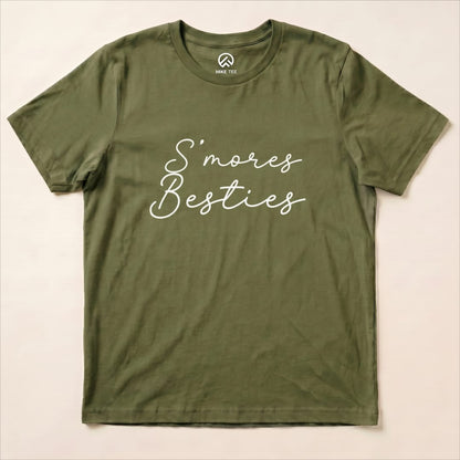 Smores Besties Shirt Hike Tee T-Shirt Military Green / S