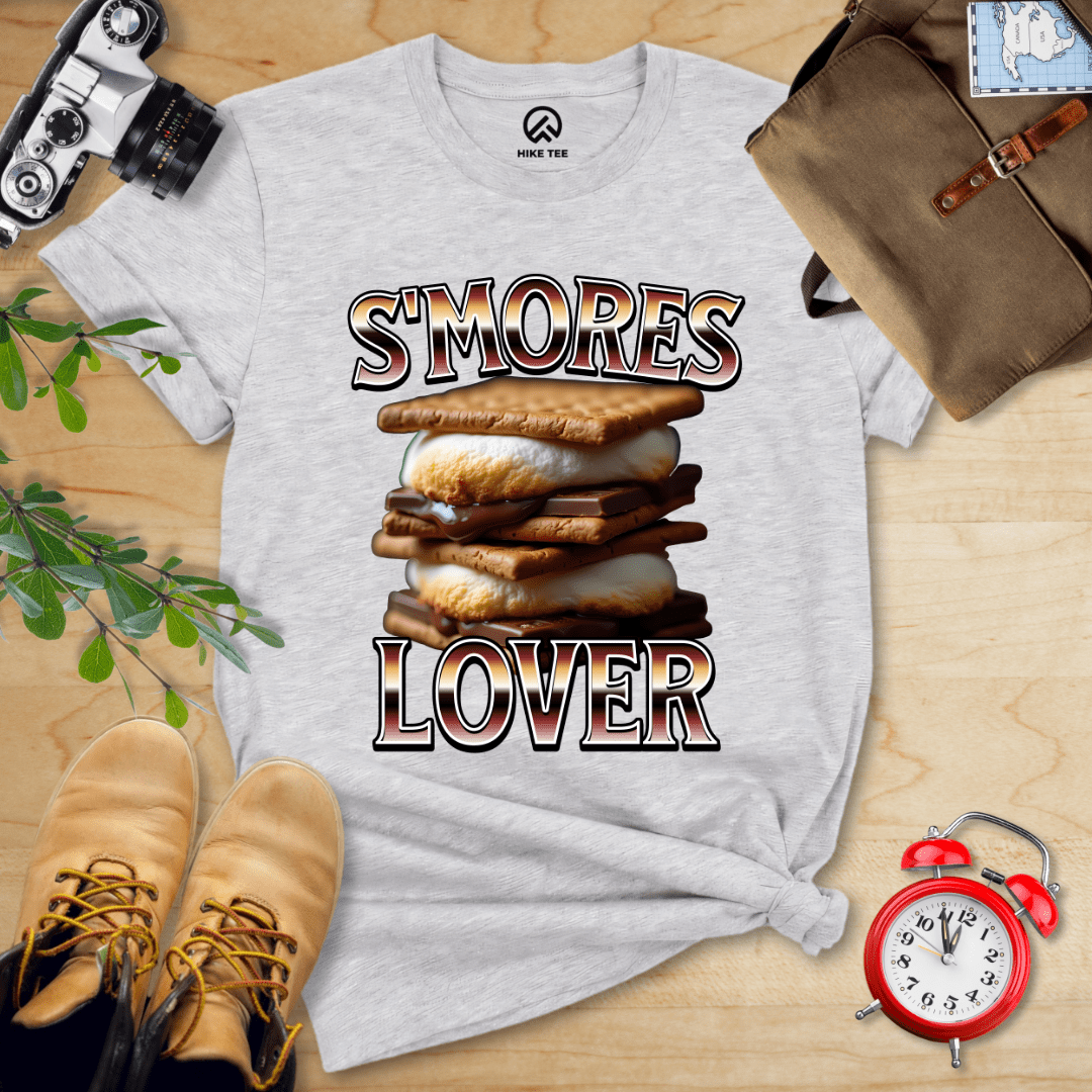 Hike Tee T-Shirt Athletic Heather / S Smores Lover Camping Shirt