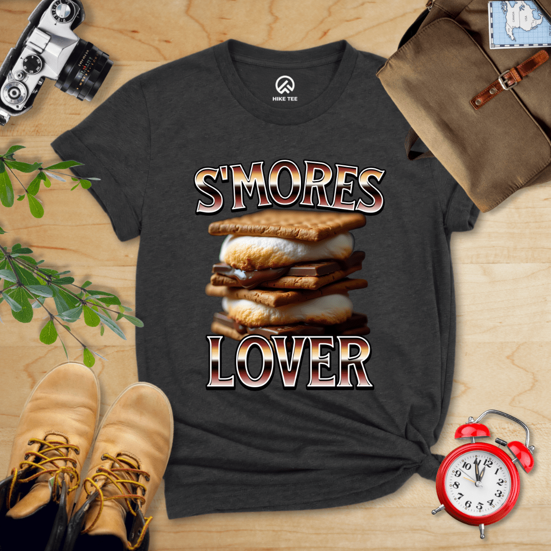 Hike Tee T-Shirt Dark Grey Heather / S Smores Lover Camping Shirt