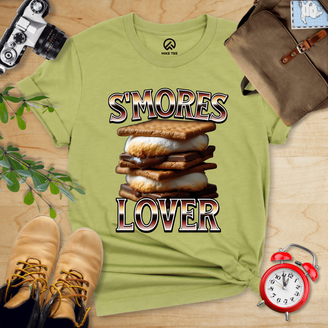 Hike Tee T-Shirt Heather Green / S Smores Lover Camping Shirt