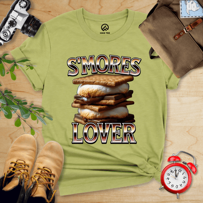 Hike Tee T-Shirt Heather Green / S Smores Lover Camping Shirt