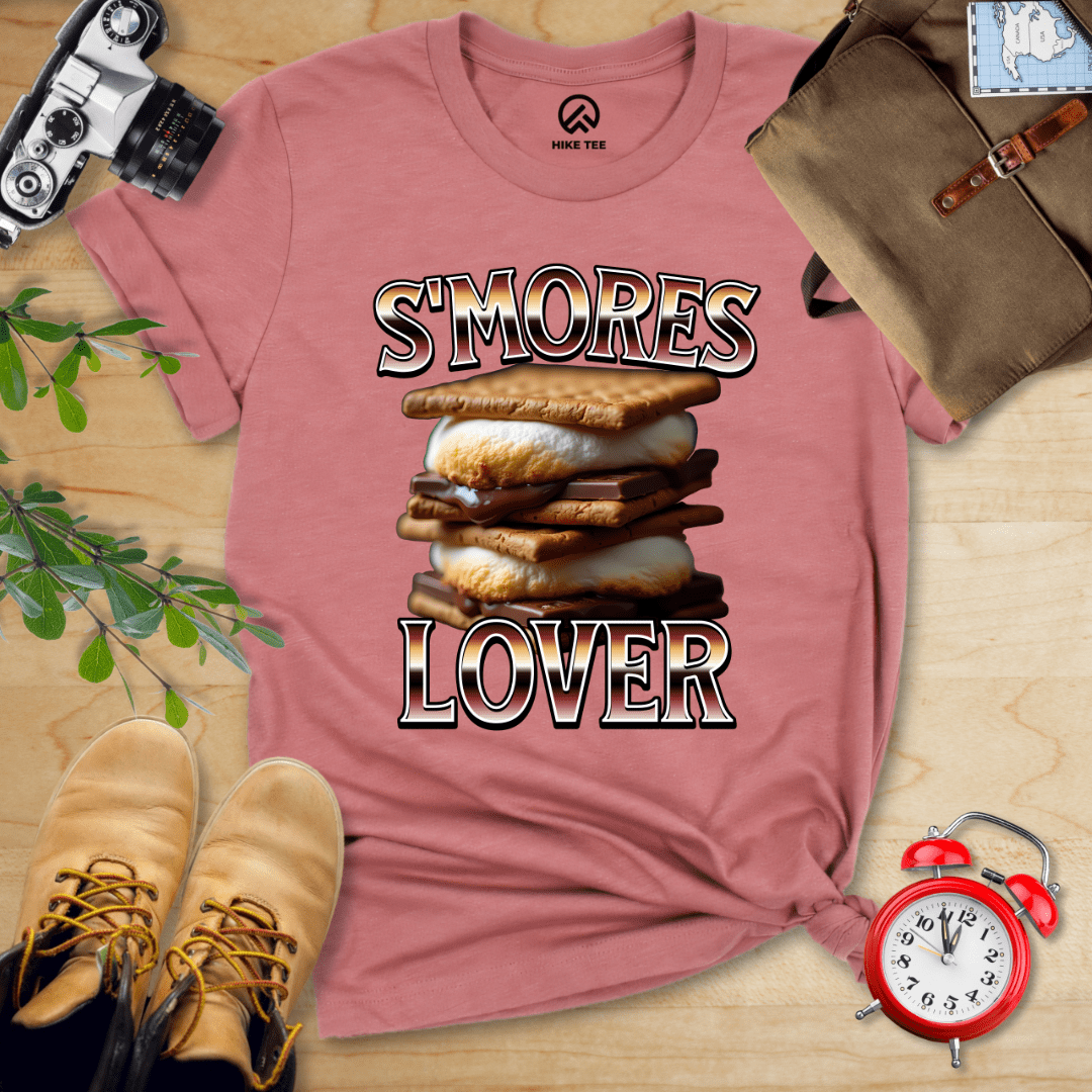 Hike Tee T-Shirt Heather Mauve / S Smores Lover Camping Shirt