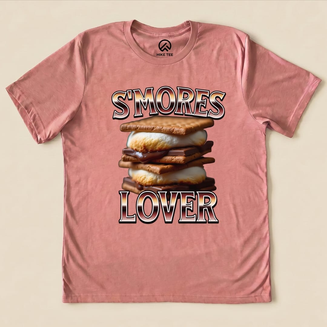 Hike Tee T-Shirt Heather Mauve / S Smores Lover Camping Shirt