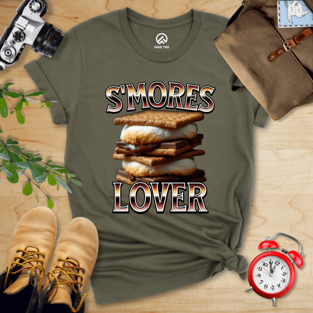 Hike Tee T-Shirt Military Green / S Smores Lover Camping Shirt