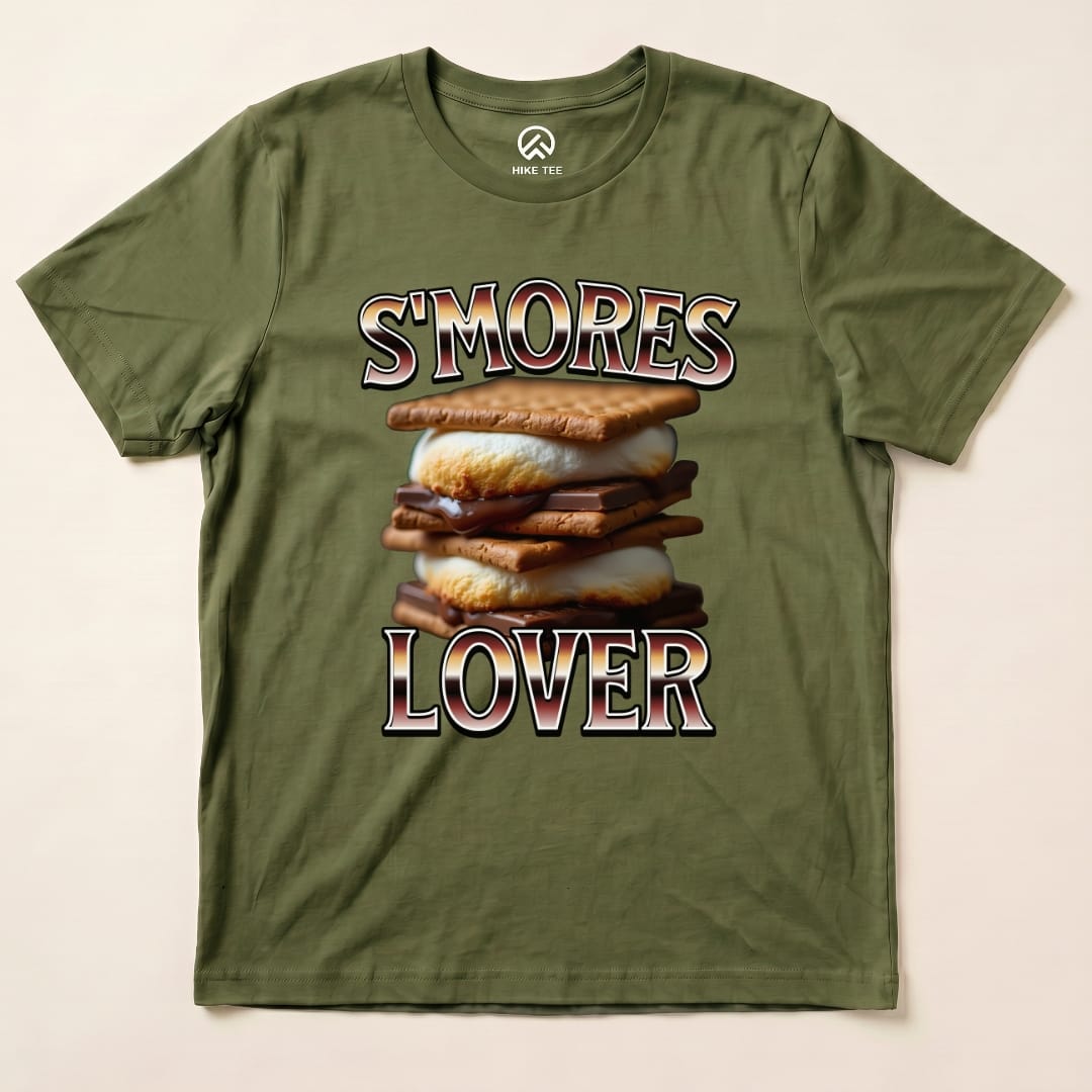 Hike Tee T-Shirt Military Green / S Smores Lover Camping Shirt