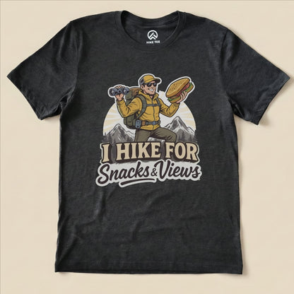 Hike Tee T-Shirt Dark Grey Heather / S Snack And Views Shirt