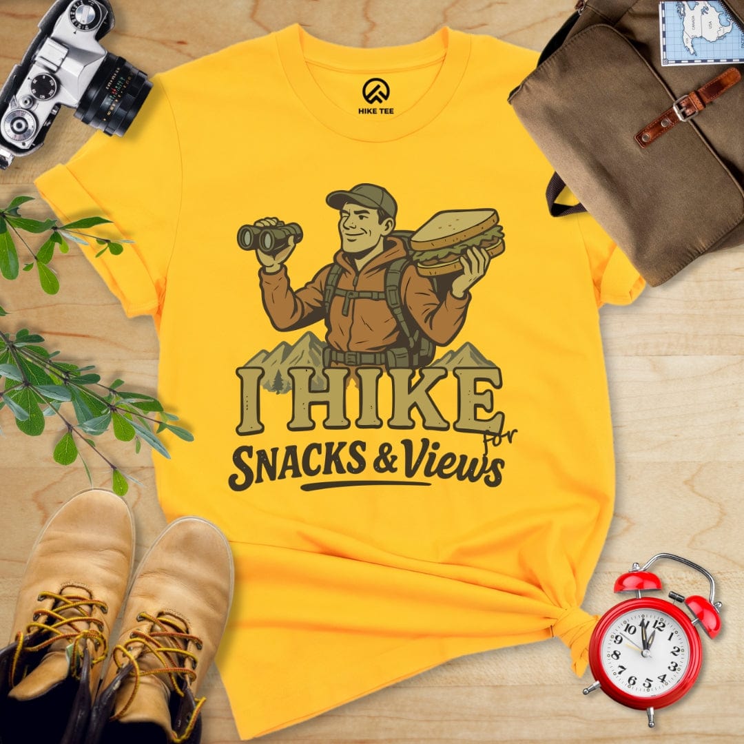 Hike Tee T-Shirt Gold / S Snack and Views Shirt