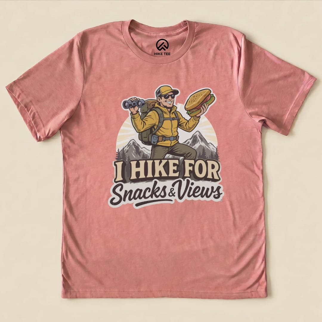 Hike Tee T-Shirt Heather Mauve / S Snack And Views Shirt
