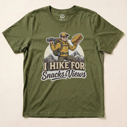 Hike Tee T-Shirt Military Green / S Snack And Views Shirt