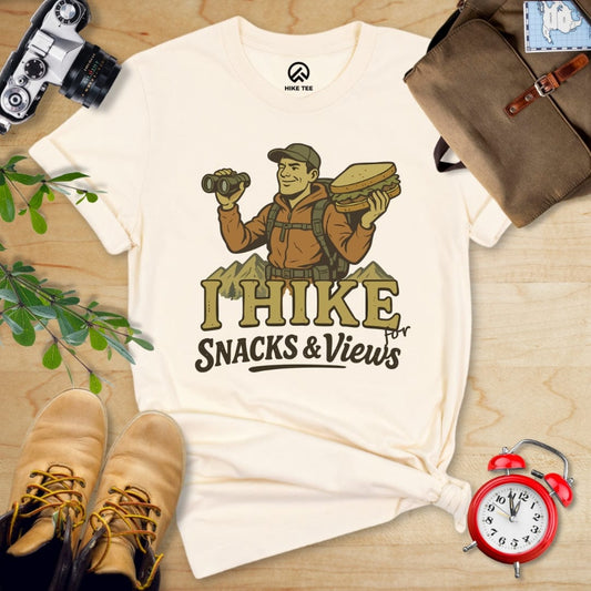 Hike Tee T-Shirt Natural / S Snack and Views Shirt