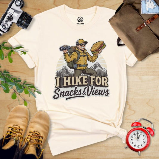 Hike Tee T-Shirt Natural / S Snack And Views Shirt
