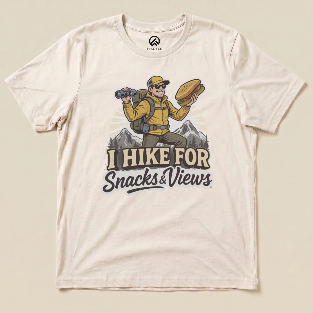 Hike Tee T-Shirt Natural / S Snack And Views Shirt