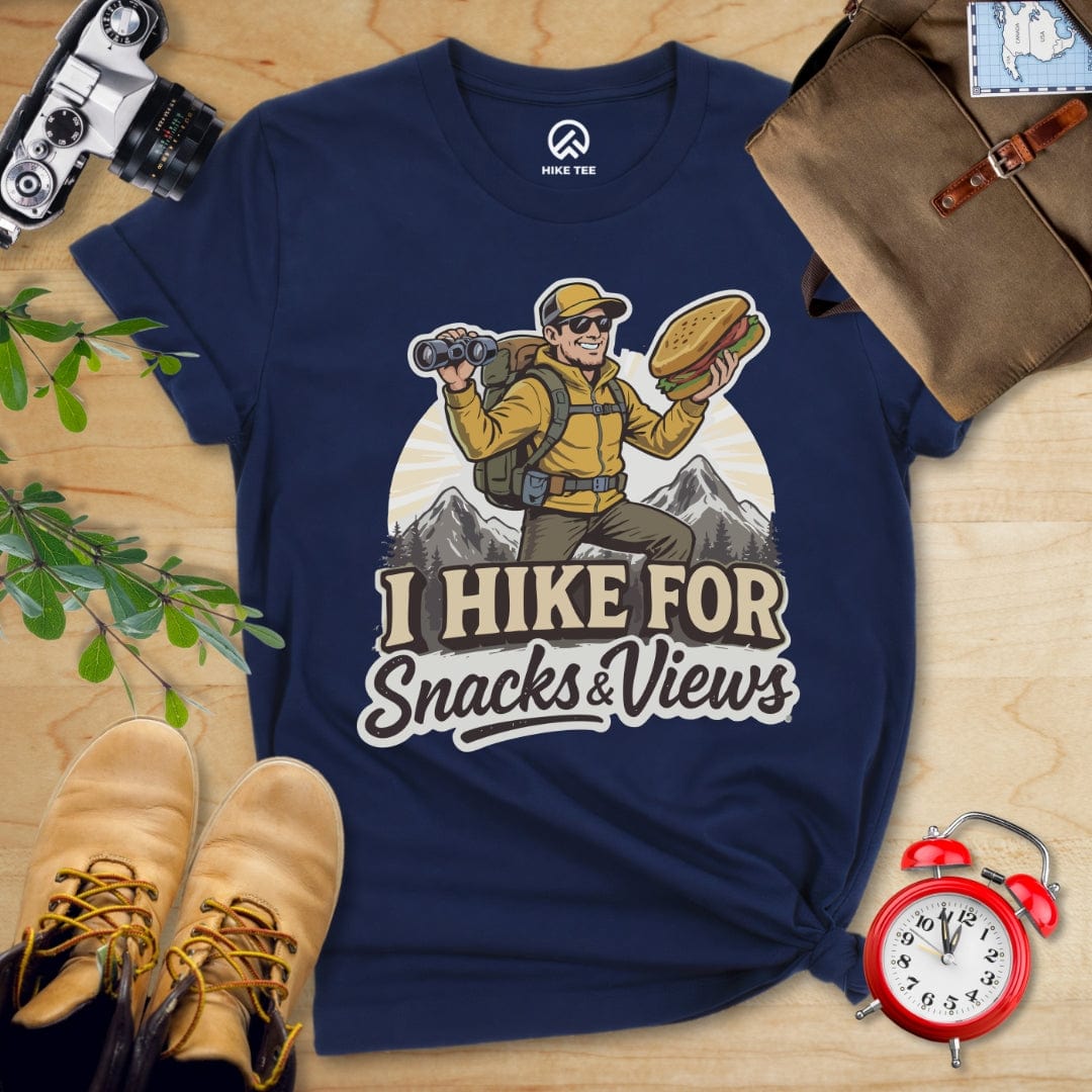 Hike Tee T-Shirt Navy / S Snack And Views Shirt