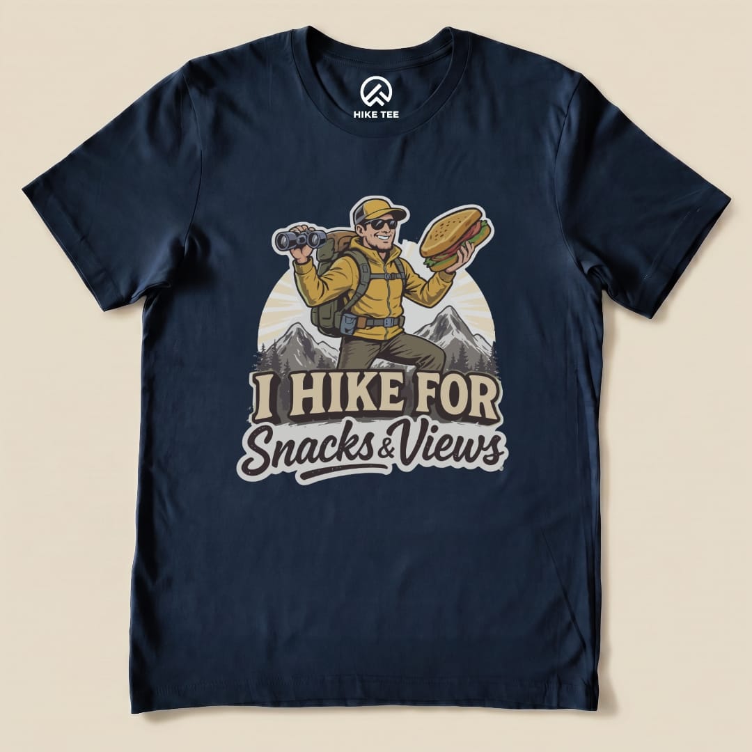 Hike Tee T-Shirt Navy / S Snack And Views Shirt