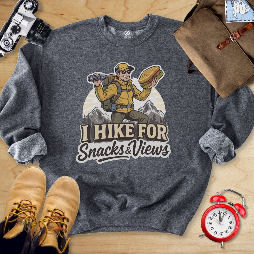 Hike Tee Sweatshirt S / Dark Heather Snack and Views Sweatshirt