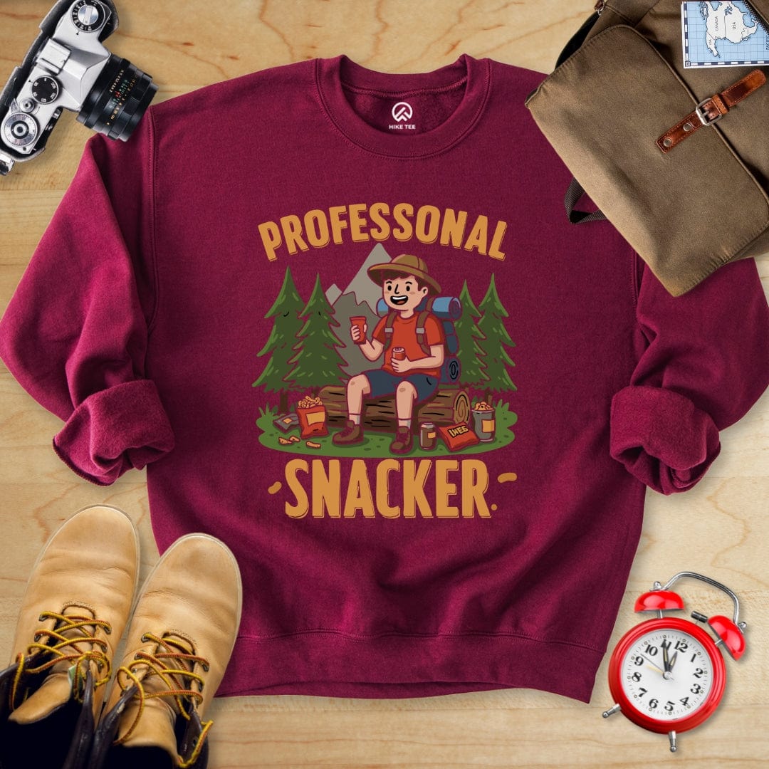 Hike Tee Sweatshirt Maroon / S Snacker Sweatshirt