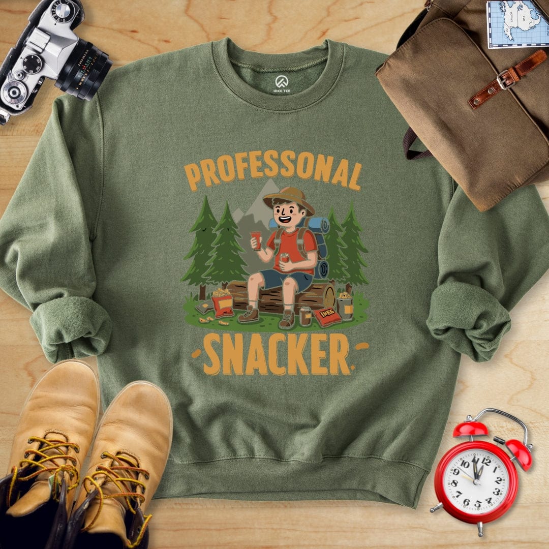 Hike Tee Sweatshirt Military Green / S Snacker Sweatshirt