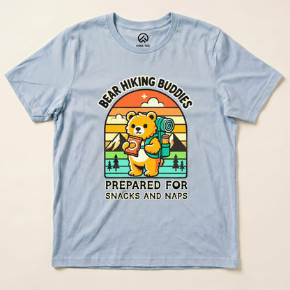 Hike Tee T-Shirt Baby Blue / S Snacks and Naps Hiking Bear Shirt