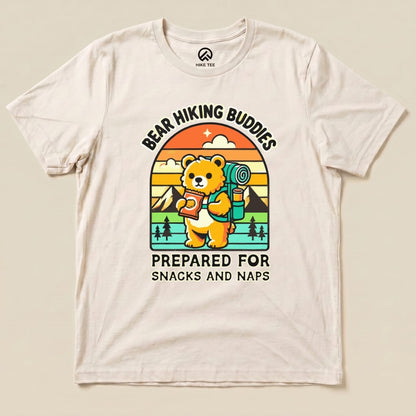 Hike Tee T-Shirt Natural / S Snacks and Naps Hiking Bear Shirt