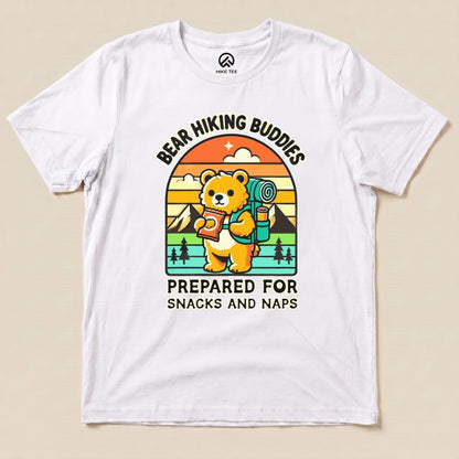 Hike Tee T-Shirt White / S Snacks and Naps Hiking Bear Shirt