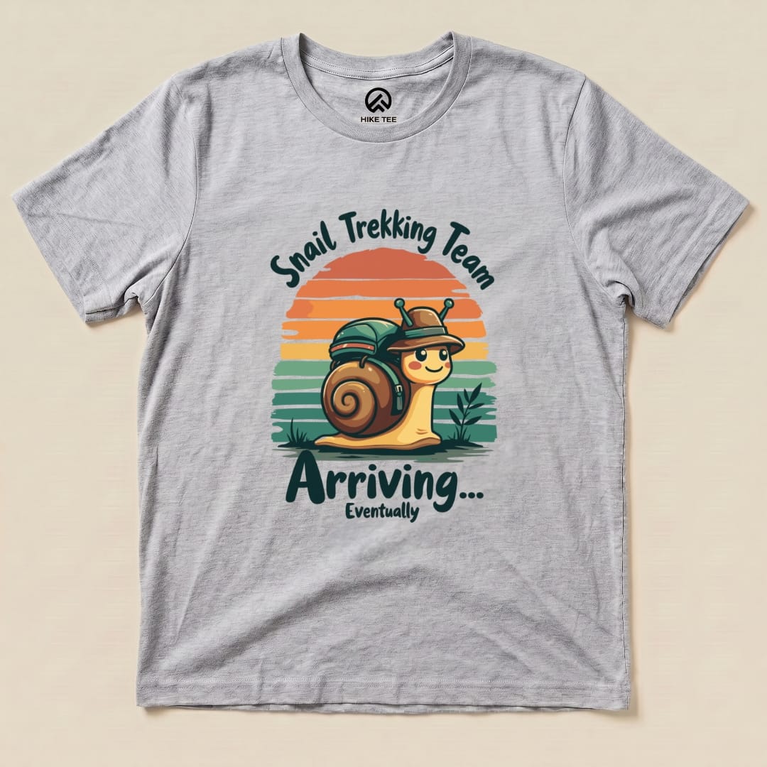 Snail Arriving Shirt Hike Tee T-Shirt Athletic Heather / S