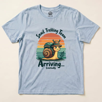 Snail Arriving Shirt Hike Tee T-Shirt Baby Blue / S