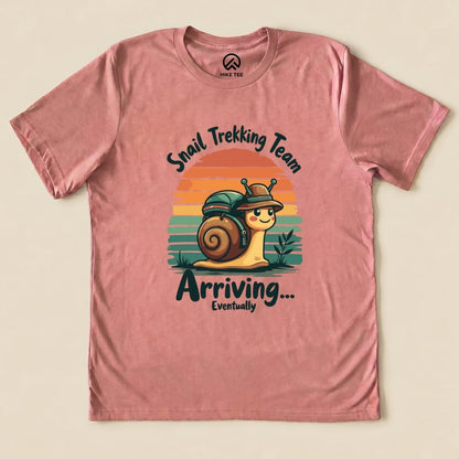 Snail Arriving Shirt Hike Tee T-Shirt Heather Mauve / S