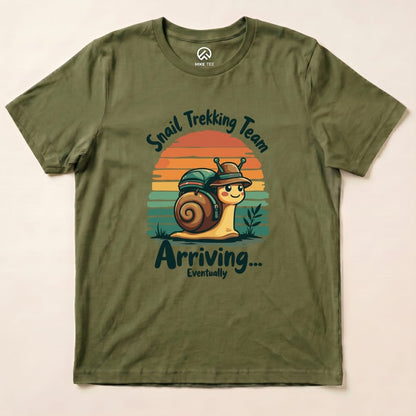 Snail Arriving Shirt Hike Tee T-Shirt Military Green / S