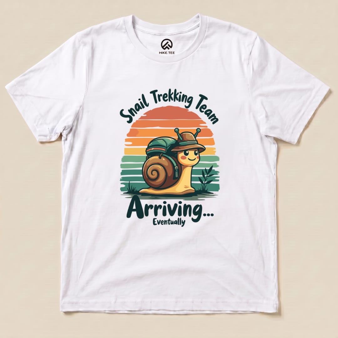 Snail Arriving Shirt Hike Tee T-Shirt White / S