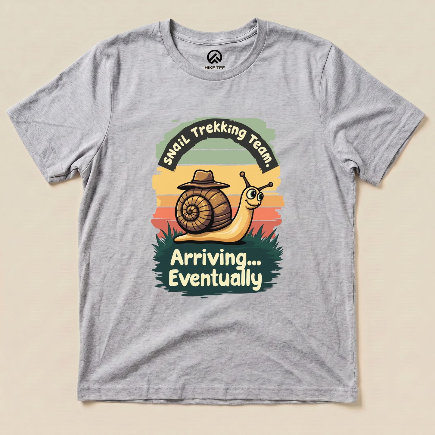 Snail Trekking Shirt Hike Tee T-Shirt Athletic Heather / S