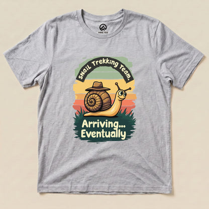 Snail Trekking Shirt Hike Tee T-Shirt Athletic Heather / S