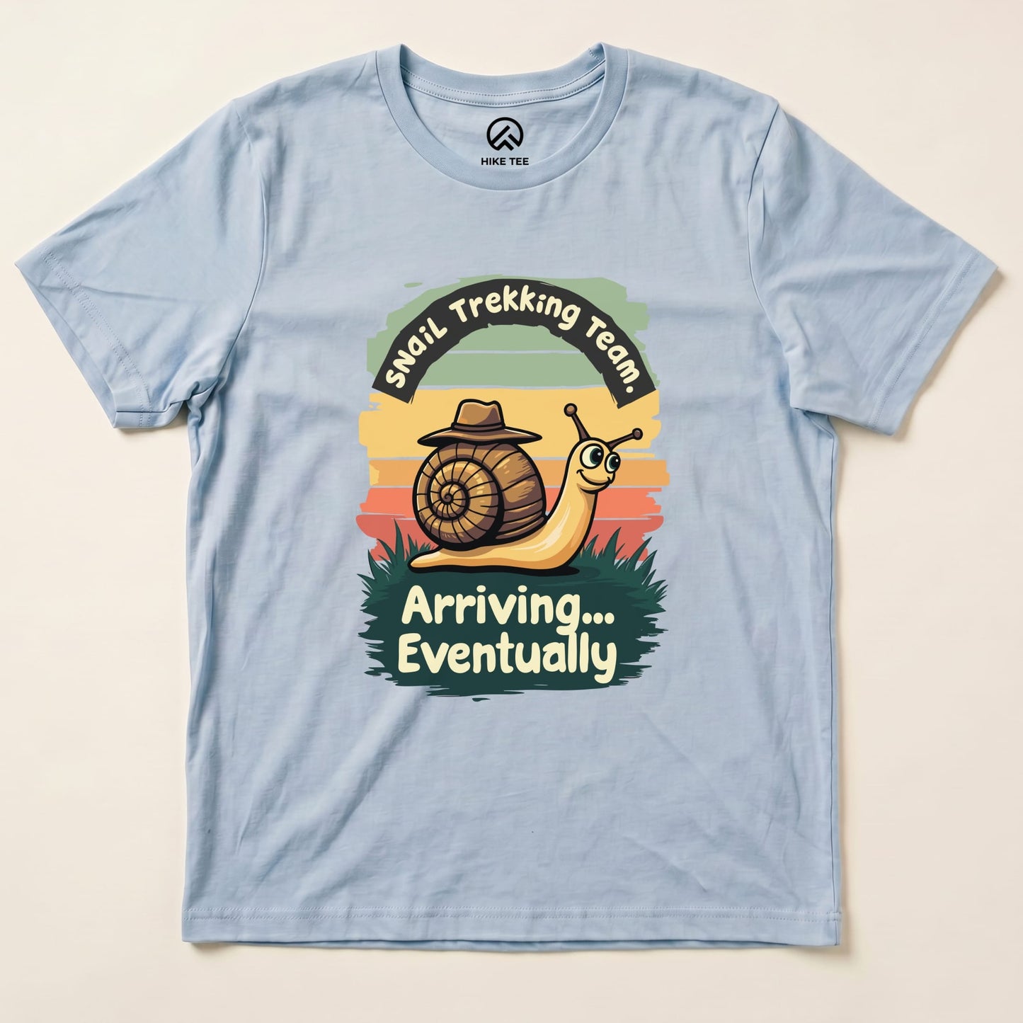 Snail Trekking Shirt Hike Tee T-Shirt Baby Blue / S