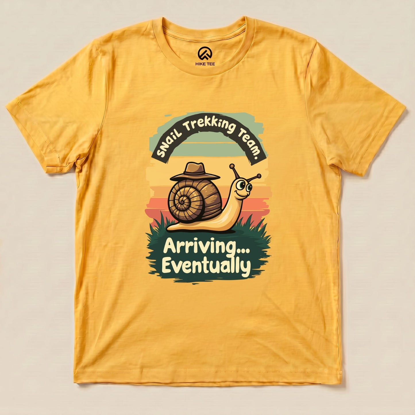 Snail Trekking Shirt Hike Tee T-Shirt Gold / S