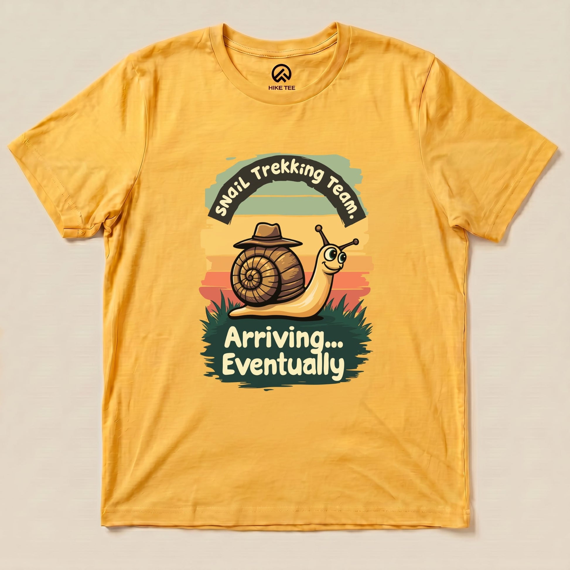Snail Trekking Shirt Hike Tee T-Shirt Gold / S