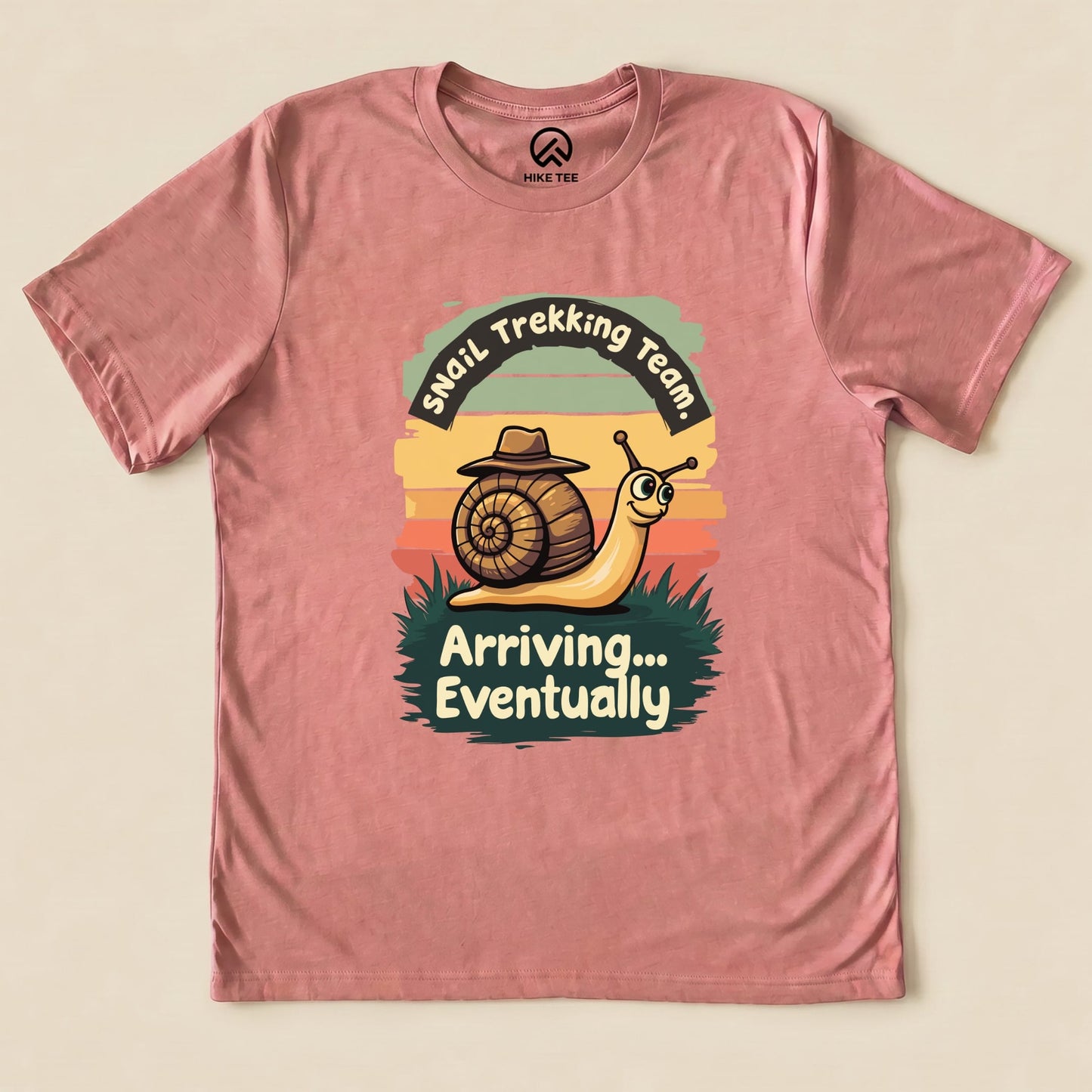 Snail Trekking Shirt Hike Tee T-Shirt Heather Mauve / S