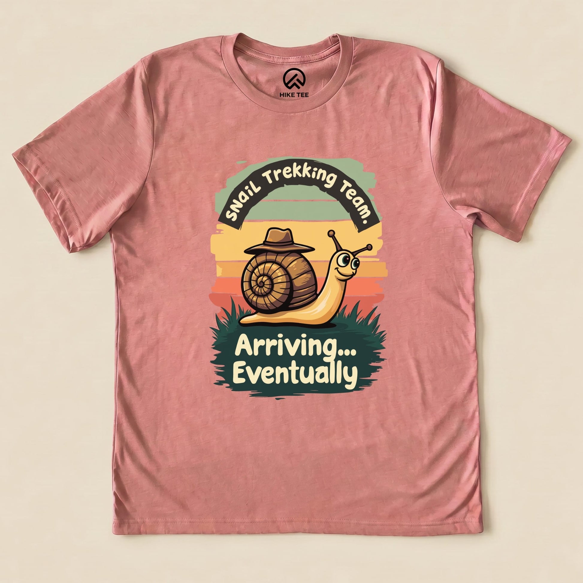 Snail Trekking Shirt Hike Tee T-Shirt Heather Mauve / S