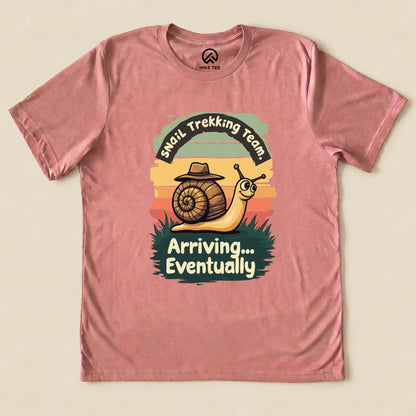 Snail Trekking Shirt Hike Tee T-Shirt Heather Mauve / S