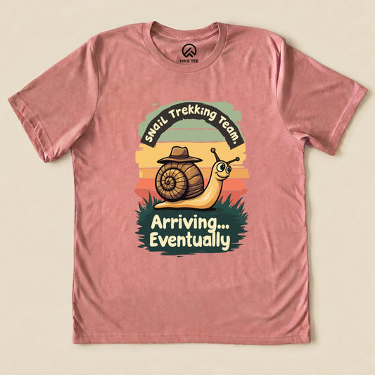 Snail Trekking Shirt Hike Tee T-Shirt Heather Mauve / S