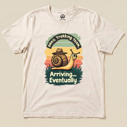 Snail Trekking Shirt Hike Tee T-Shirt Natural / S