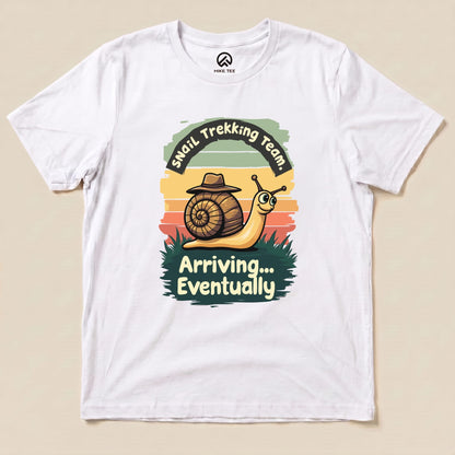 Snail Trekking Shirt Hike Tee T-Shirt White / S
